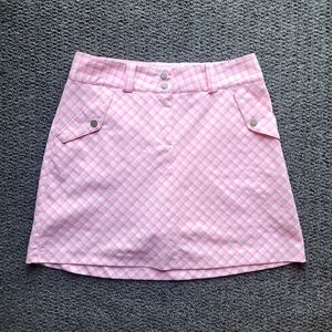 Nike golf dri-fit mini skirt size 6 or S plaid pink barbicore Activewear women's